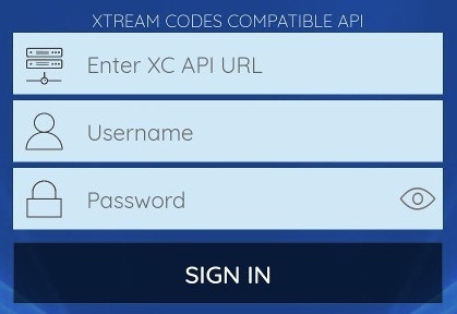 entering iptv login details