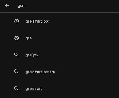 looking up gse smart iptv